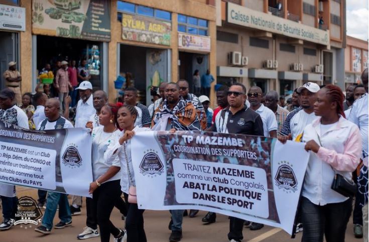 Mazembe: Certains supporteurs ont marché pacifiquement à Lubumbashi
