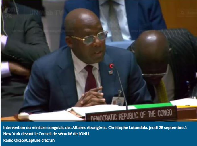 Christophe Lutundula au Conseil de sécurité : « Le...