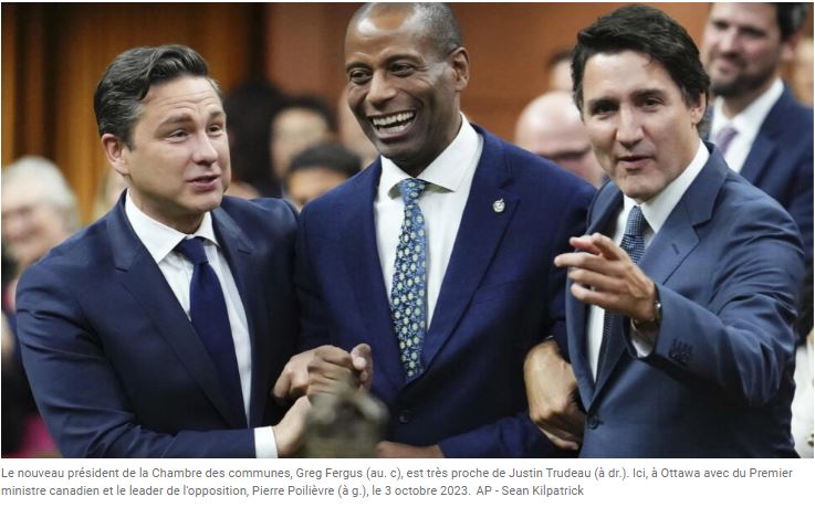 Canada: le libéral Greg Fergus premier président noir...