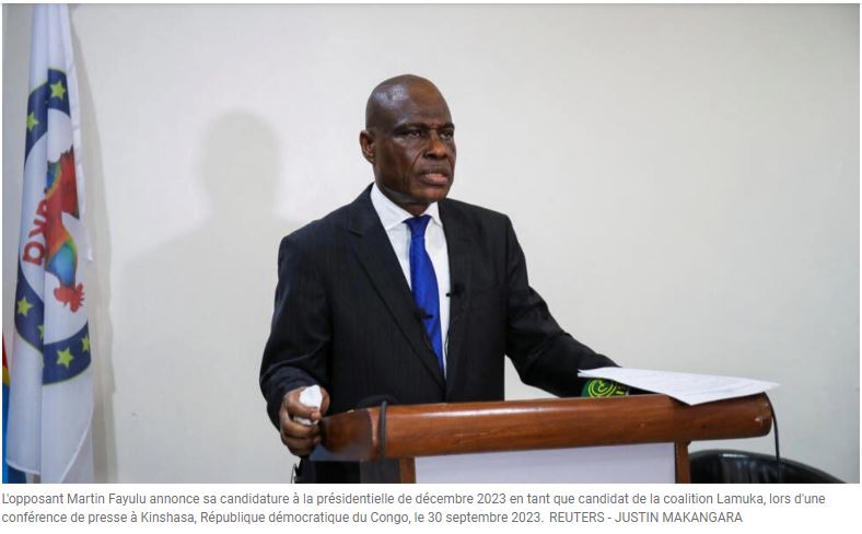 RDC: l'opposant Martin Fayulu annonce sa candidature...